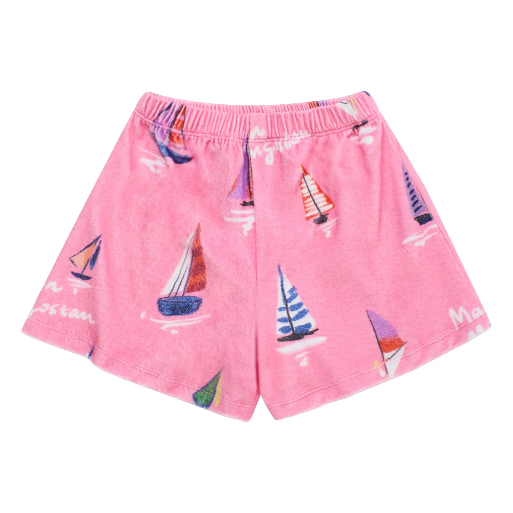 Maison Mangostan Pink Voiles Eponge Shorts