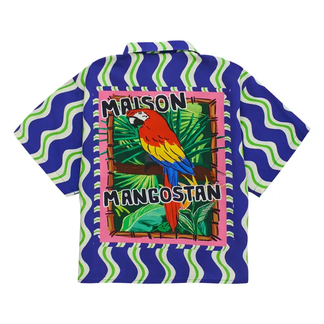 Wave Parrot Shirt | Blue