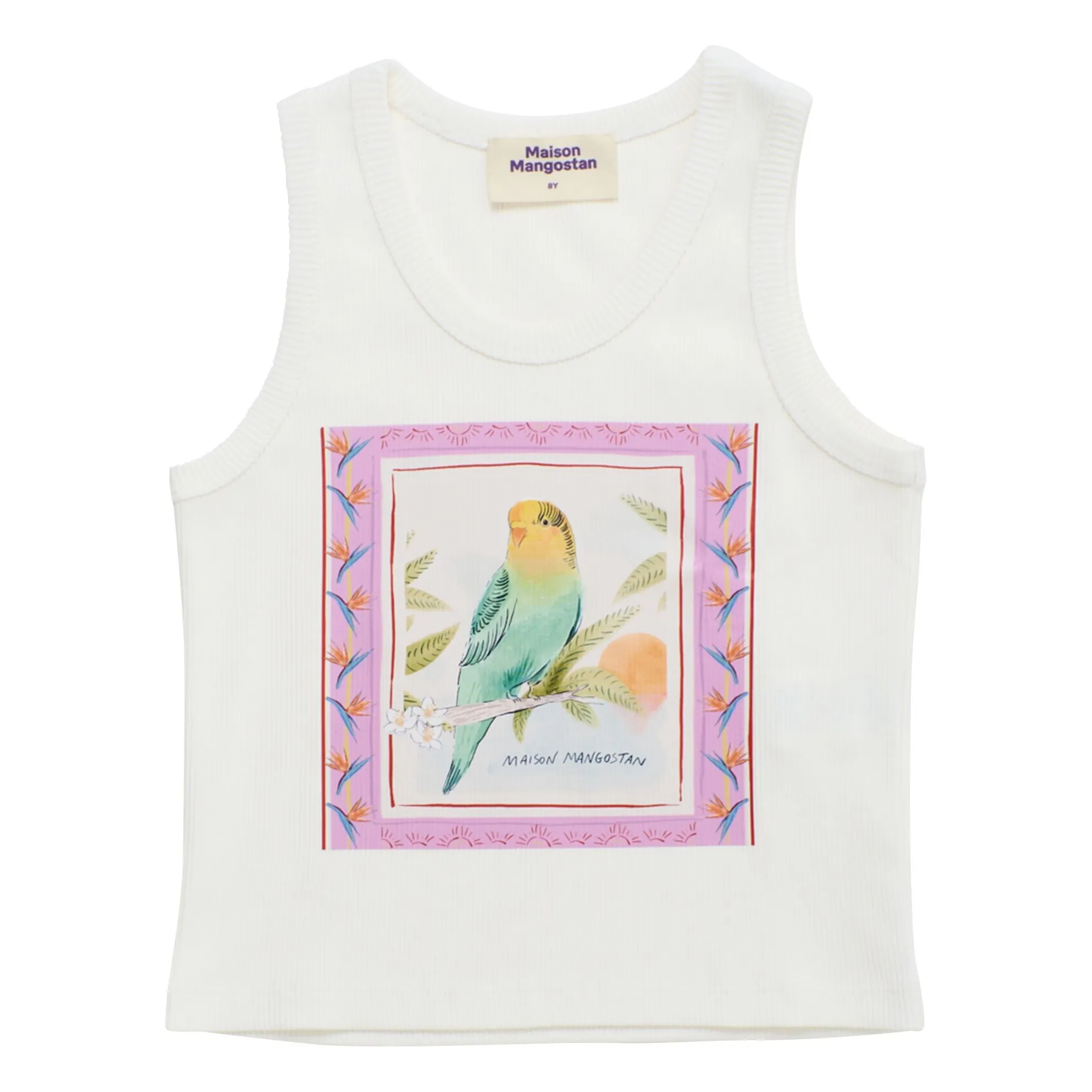 Débardeur Oiseau | Blanc- Image produit n°0