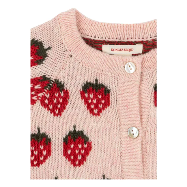 Gilet Belou Fraises Laine | Rose