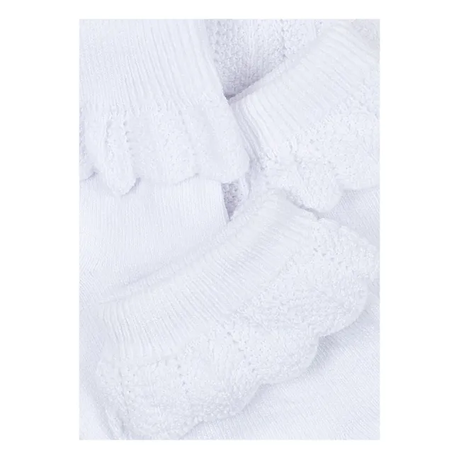 Set of 2 Pairs of Flying Socks | White