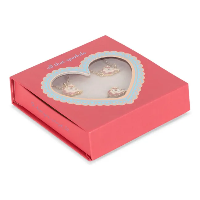 Ensemble Collier Bracelet et Bague Licorne | Doré