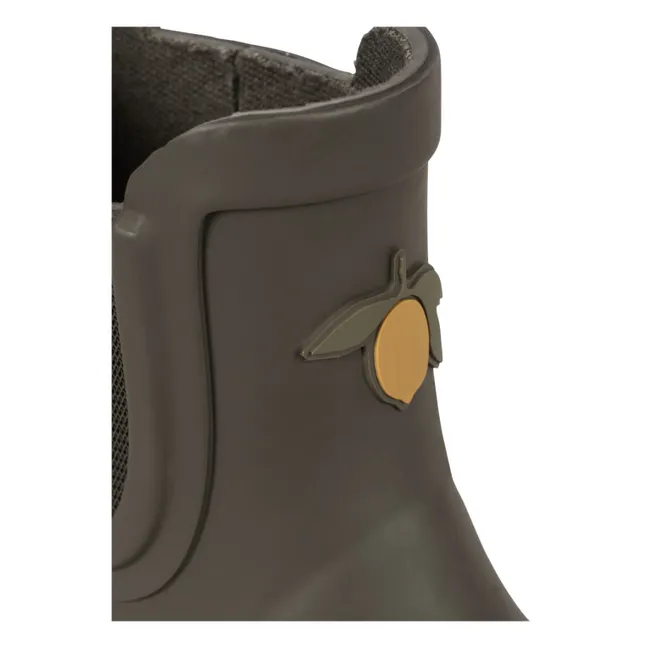 Regenstiefel König Zitrone | Graugrün
