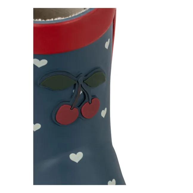 Bottes de Pluie Roi Cœurs | Bleu foncé