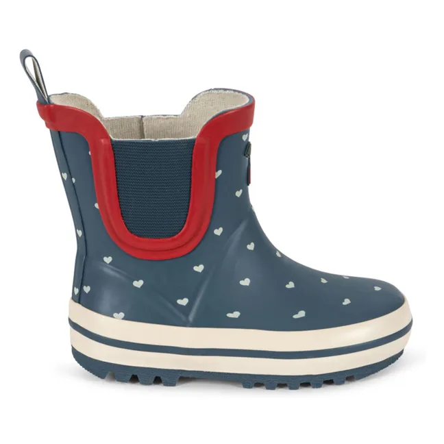 Bottes de Pluie Roi Cœurs | Bleu foncé