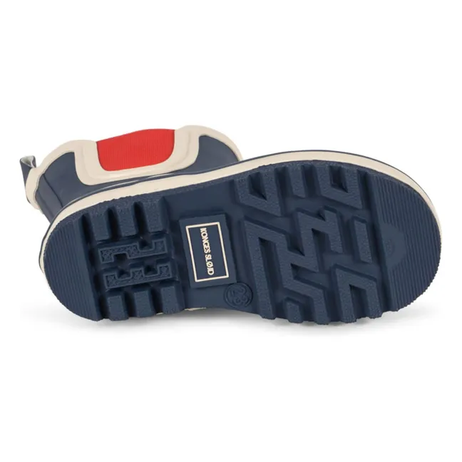 Stivali da pioggia colorblock King Lime | Blu scur