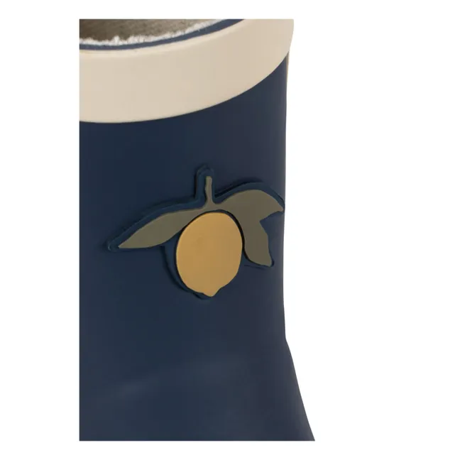 Stivali da pioggia colorblock King Lime | Blu scur