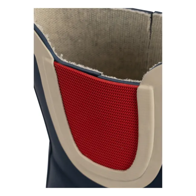 Colorblock Regenstiefel König Zitrone | Dunkelblau