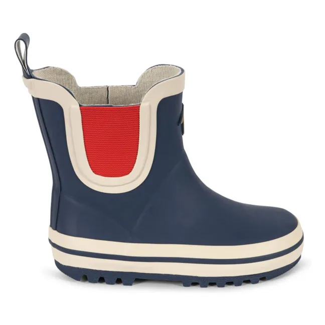 Colorblock Regenstiefel König Zitrone | Dunkelblau