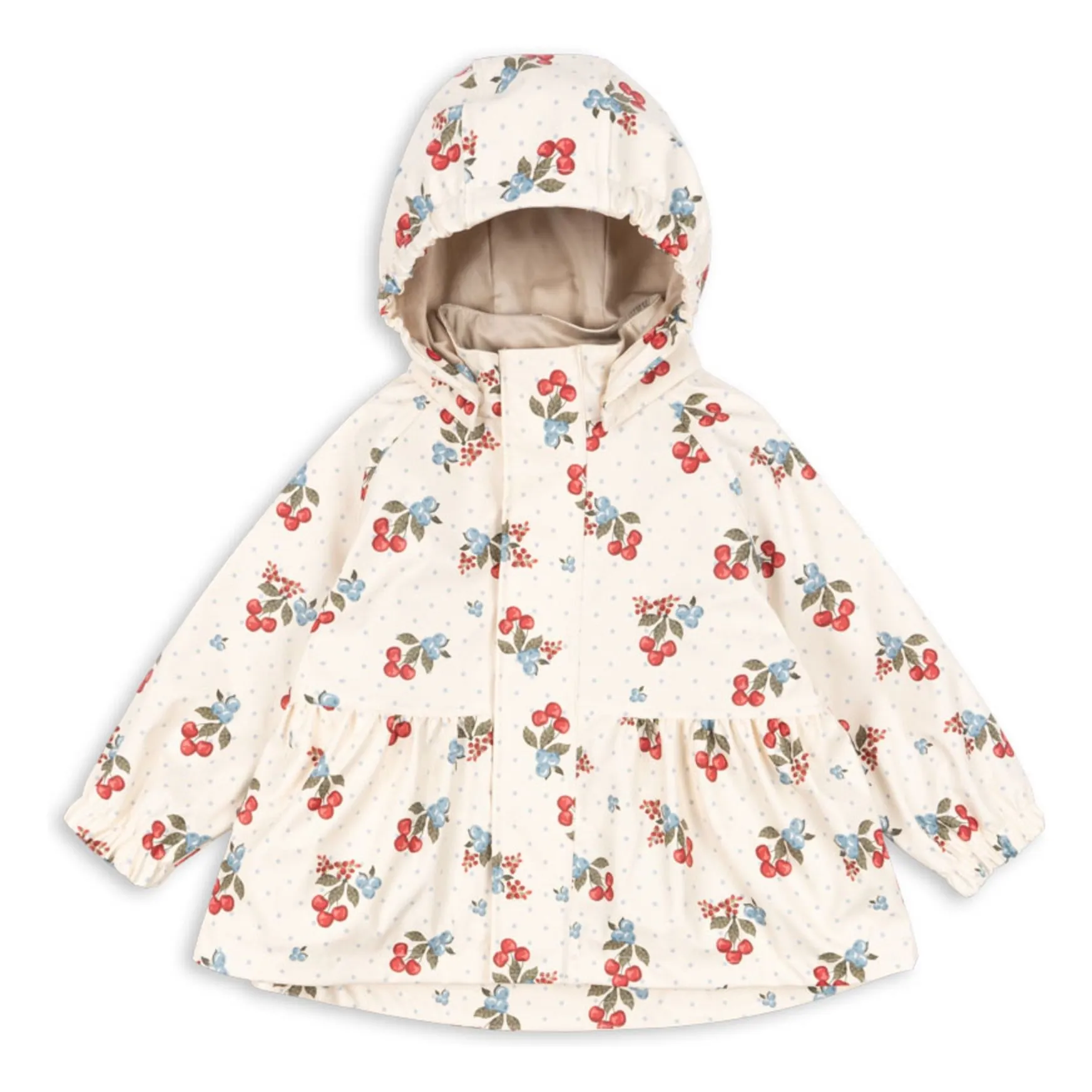Konges Sløjd Ecru Rainy Cerises Waterproof Jacket