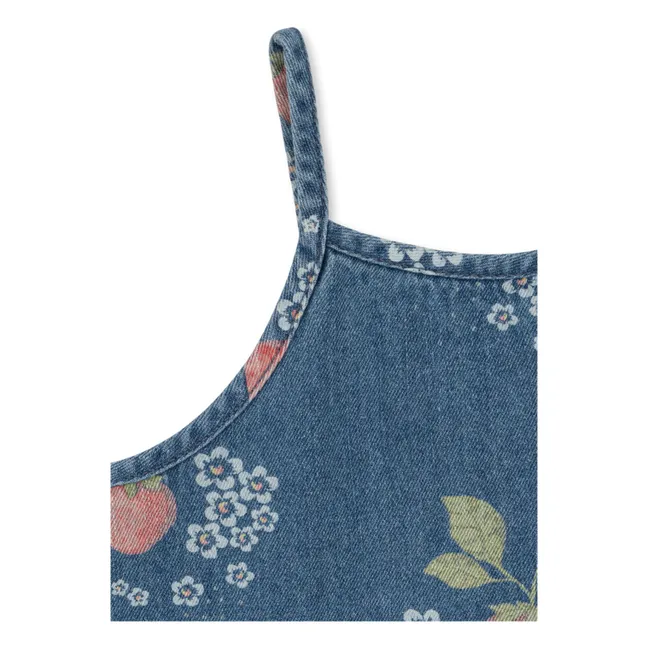 Robe Denim Fraises Coton Bio | Bleu