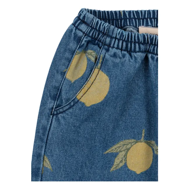 Jean Magot Citrons Coton Bio | Bleu