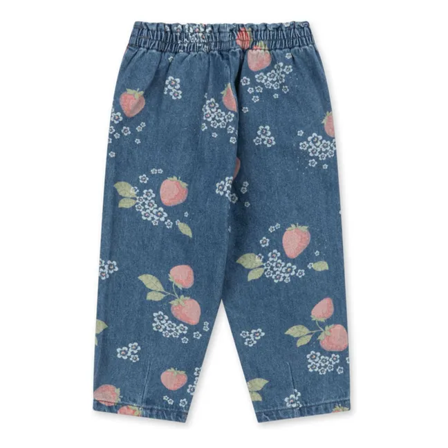 Jean Magot Fraises Coton Bio | Bleu