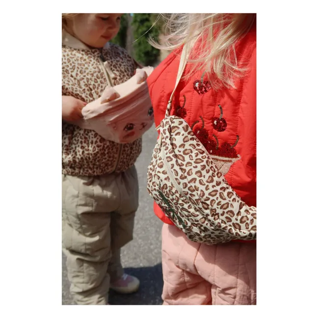 Bolso Banana Leopardo Lentejuelas | Marrón