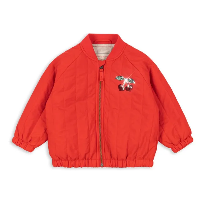 Mon Chéri Sequins Quilted Jacket | Red