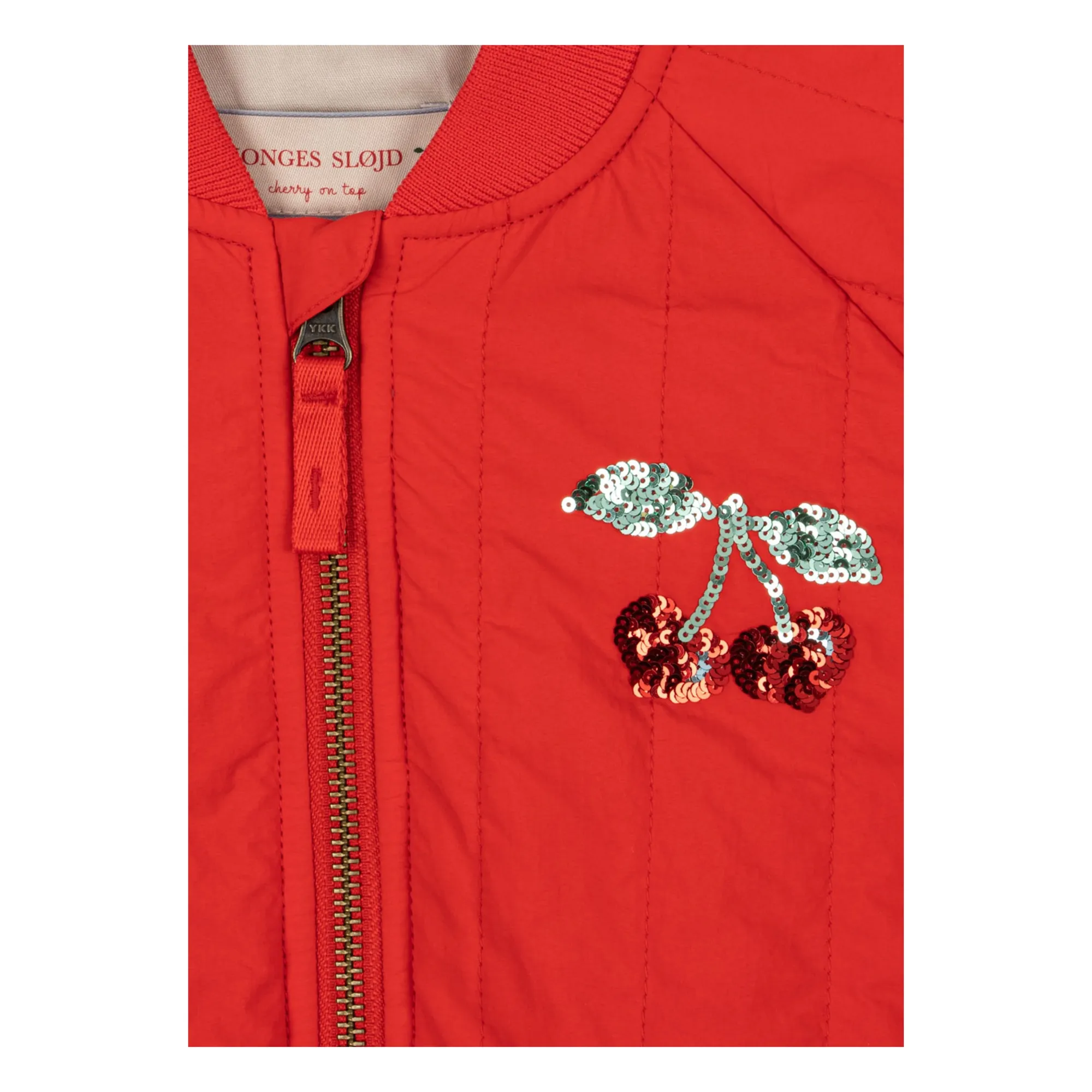 Veste Matelassée Sequins Mon Chéri | Rouge- Image produit n°3