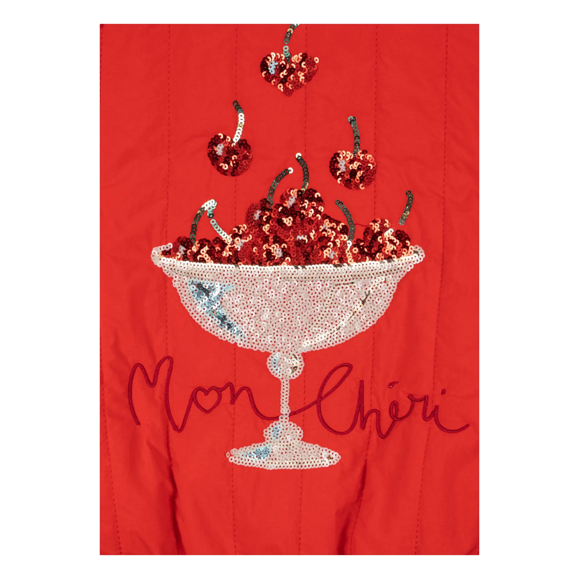 Veste Matelassée Sequins Mon Chéri | Rouge- Image produit n°1