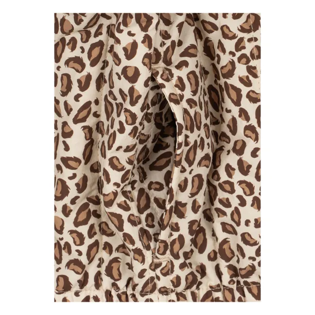Juno Leopard Sequin Bomber Jacket | Brown