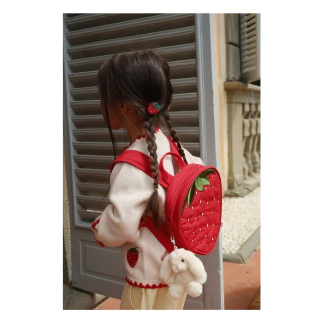 Collette Strawberry Wool Vest | Cream