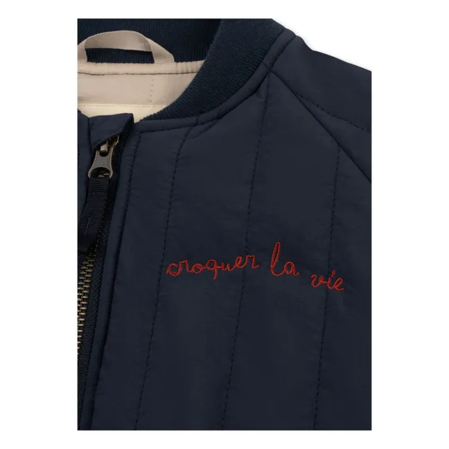 Veste Bomber Juno Tigre | Bleu foncé