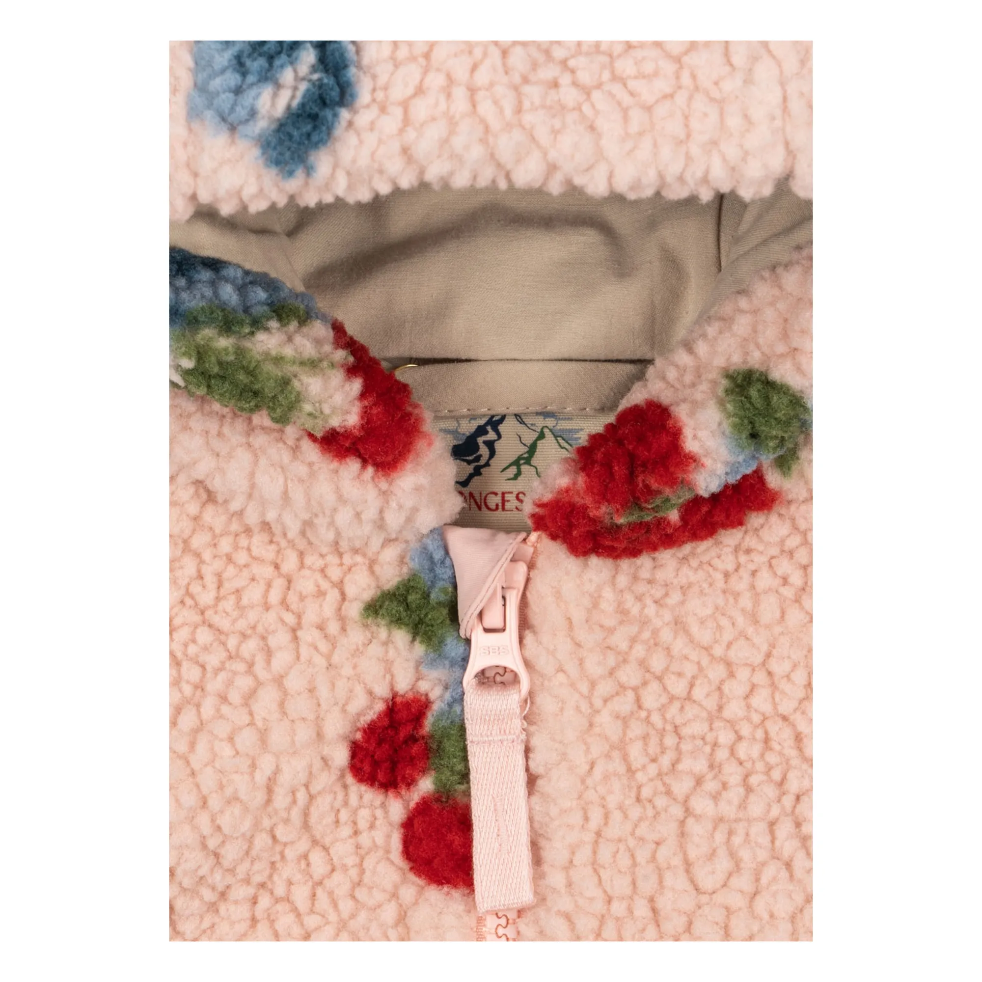 Pilote Façon Sherpa Jody Cerises Fibres Recyclées | Rose- Image produit n°1