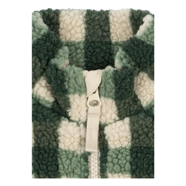 Recycled Fiber Sherpa Jody Carreaux Jacket | Green