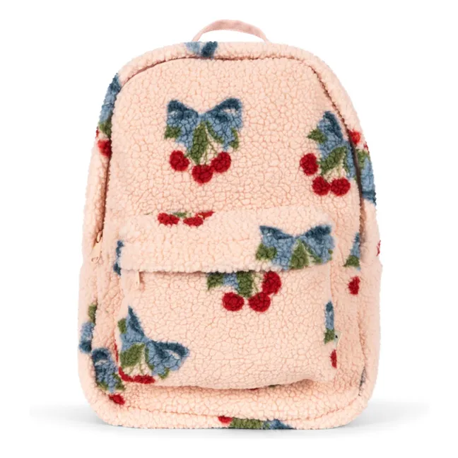 Sac à Dos Façon Sherpa Jody Cerises Fibres Recyclées | Rose