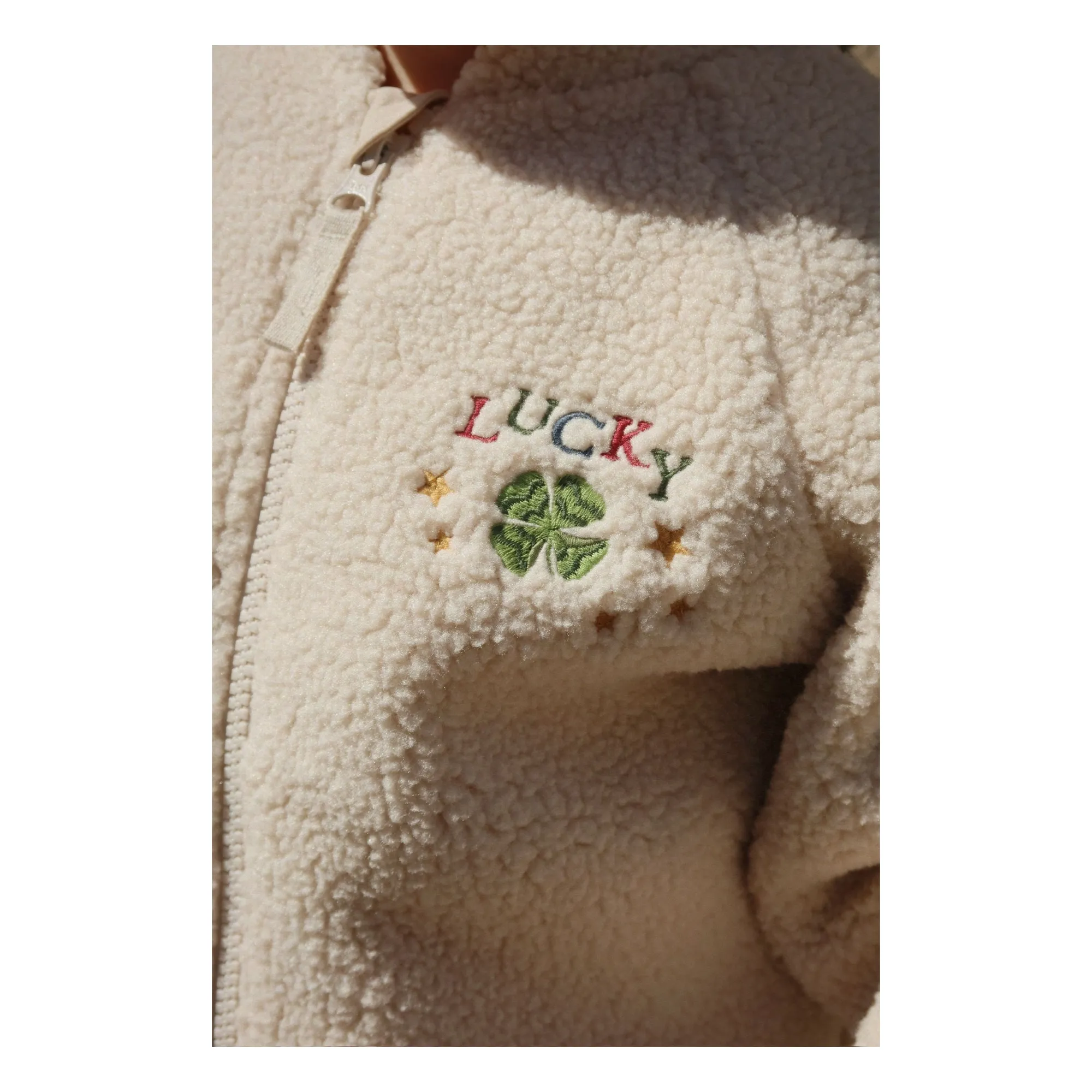 Veste Façon Sherpa Jazz Lucky Fibres Recyclées | Beige- Image produit n°2