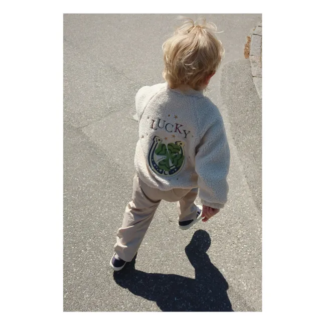 Lucky Recycled Fiber Jazz Sherpa Jacket | Beige