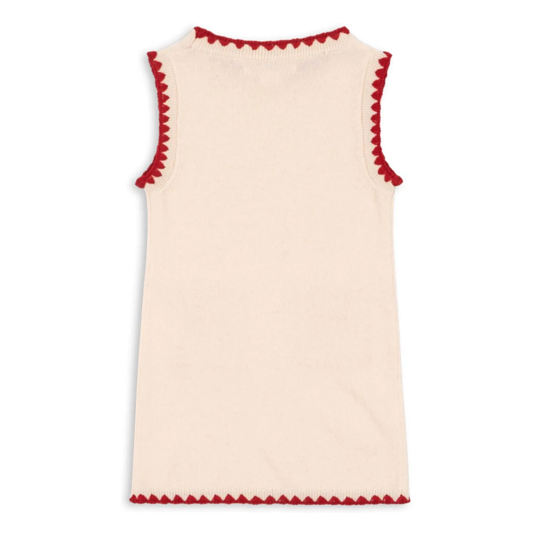 Robe Collette Fraises Laine | Crème- Image produit n°5