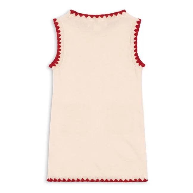 Vestido de lana Collette Strawberry | Crema