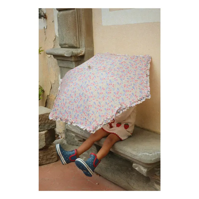 Robe Collette Fraises Laine | Crème