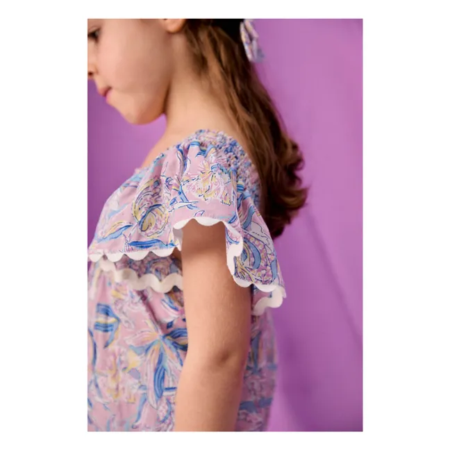 Combinaison Irene Fleurie Coton Bio | Violet