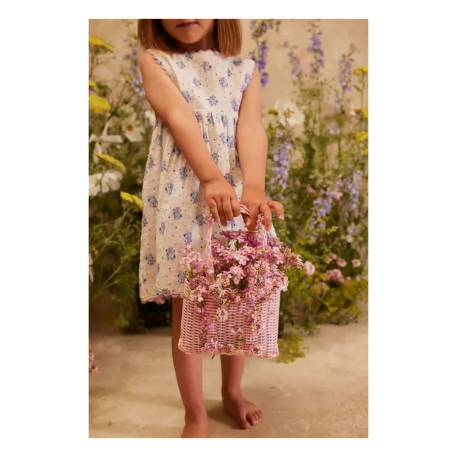 Vestido delantal floral Aloisa | Crema