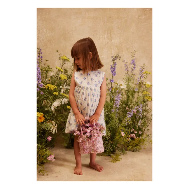 Vestido delantal floral Aloisa | Crema