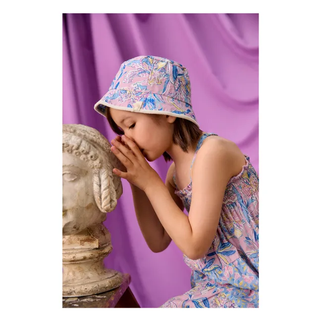 Marcelinette Vestido sin tirantes de algodón orgánico floreado | Violeta