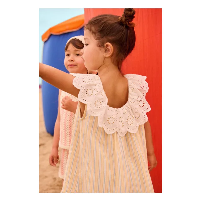 Danya Striped Organic Cotton Dress | Yellow