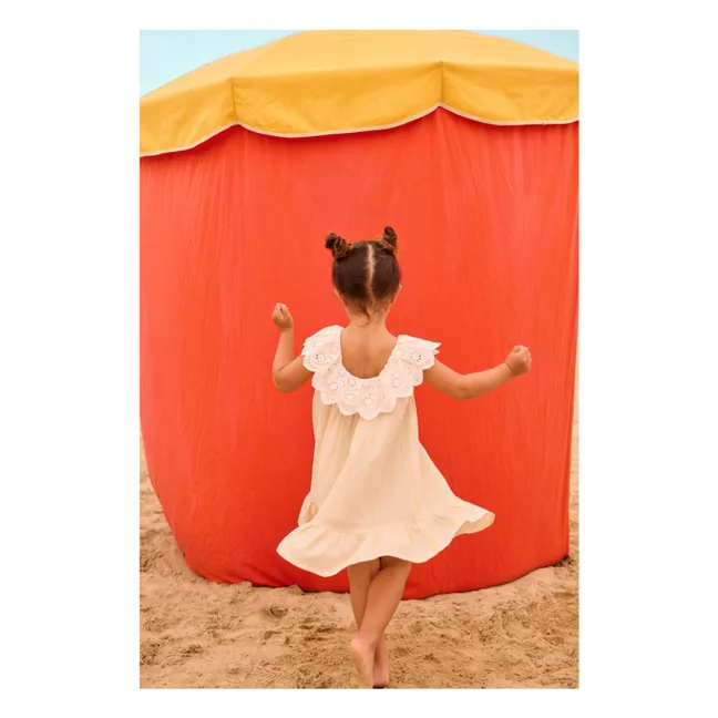 Danya Striped Organic Cotton Dress | Yellow