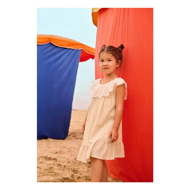Robe Danya Rayée Coton Bio | Jaune