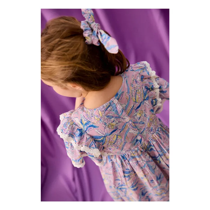 Siloe organic cotton dress | Purple- Product image n°4