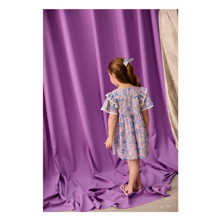 Siloe organic cotton dress | Purple- Product image n°3