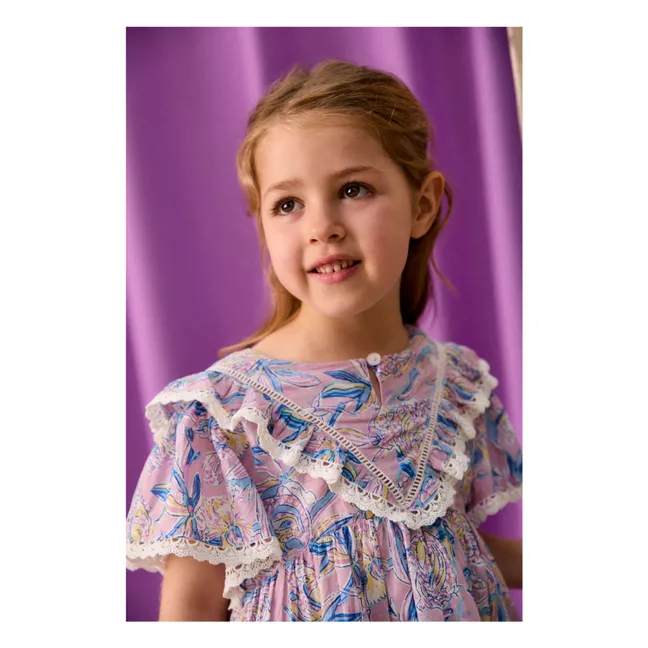 Siloe organic cotton dress | Purple