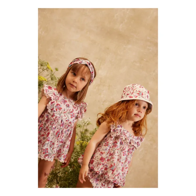Robe Natiyana Fleurie Coton Bio | Crème