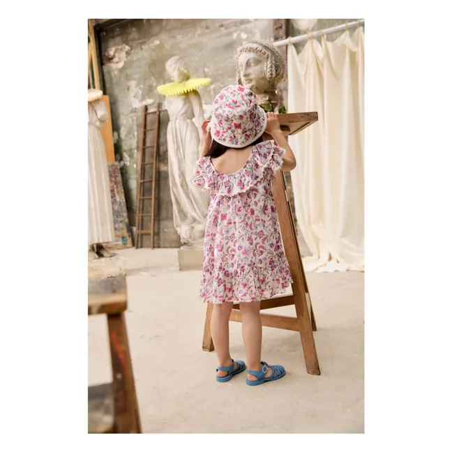 Robe Natiyana Fleurie Coton Bio | Crème
