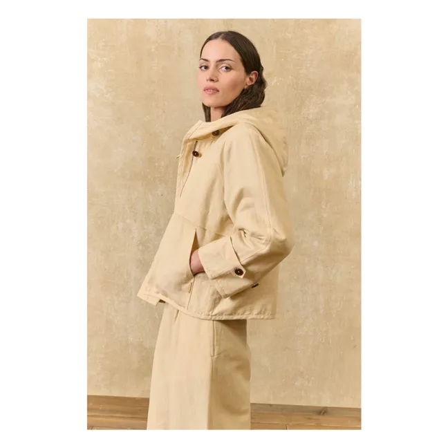 Chaqueta Bertille de lino y algodón | Marfil