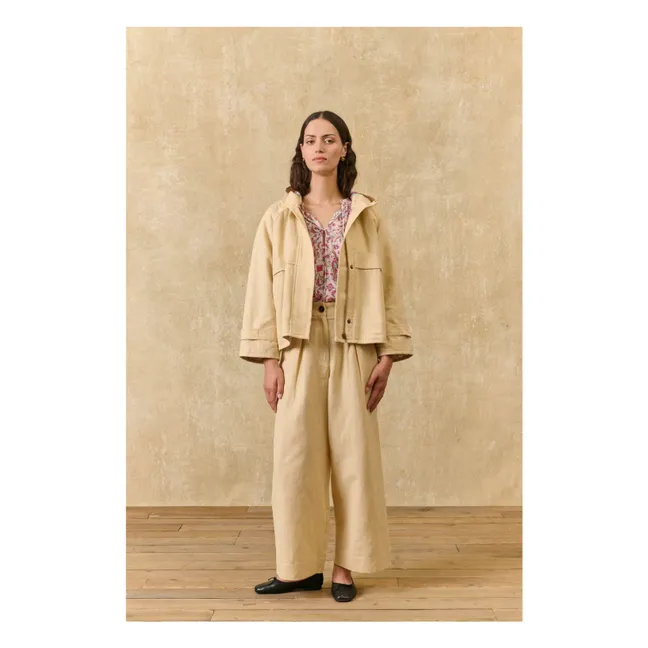 Veste Bertille Lin et Coton | Ivoire
