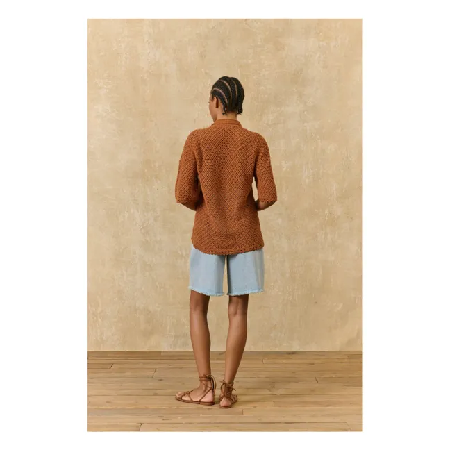 Camisa de algodón Aldana | Caramelo