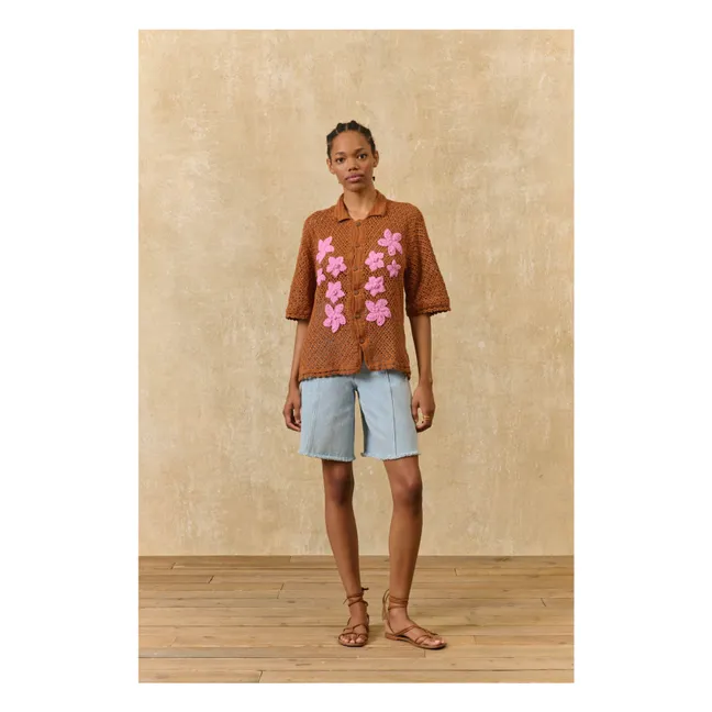 Camisa de algodón Aldana | Caramelo
