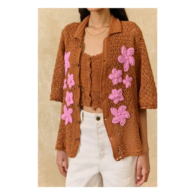 Camisa de algodón Aldana | Caramelo