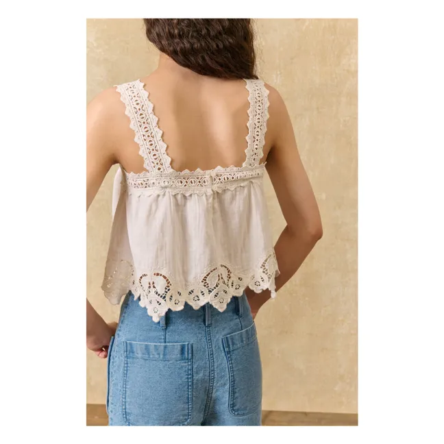 Top in cotone organico Paralio | Bianco